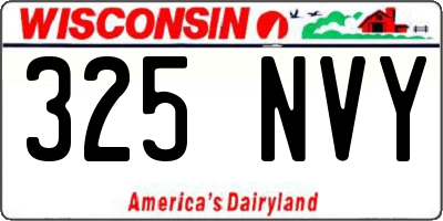 WI license plate 325NVY