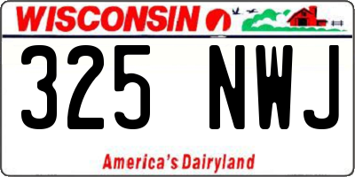 WI license plate 325NWJ