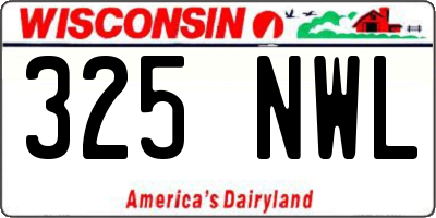 WI license plate 325NWL