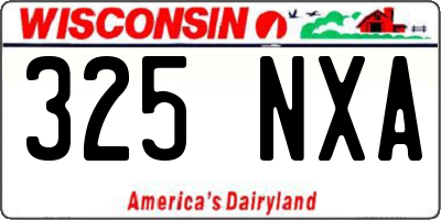 WI license plate 325NXA