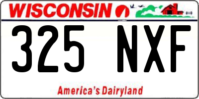 WI license plate 325NXF