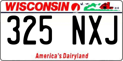 WI license plate 325NXJ