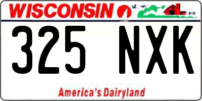 WI license plate 325NXK