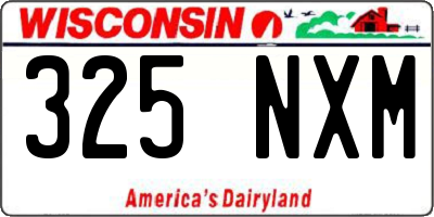 WI license plate 325NXM
