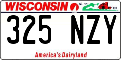 WI license plate 325NZY