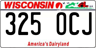 WI license plate 325OCJ