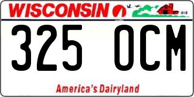 WI license plate 325OCM