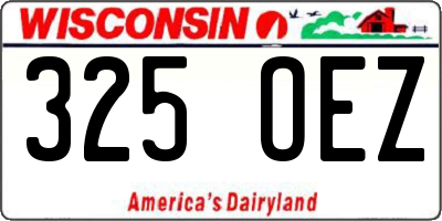 WI license plate 325OEZ