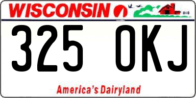 WI license plate 325OKJ