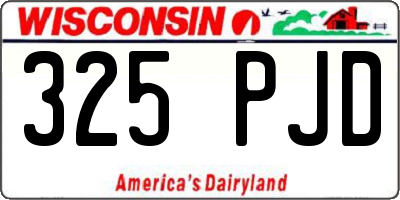 WI license plate 325PJD
