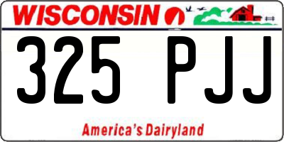WI license plate 325PJJ