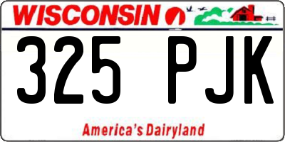 WI license plate 325PJK