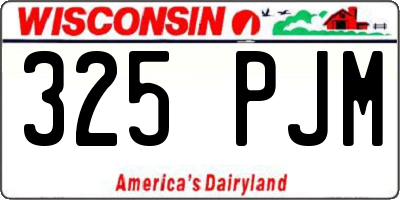 WI license plate 325PJM
