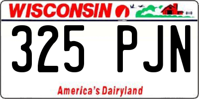 WI license plate 325PJN