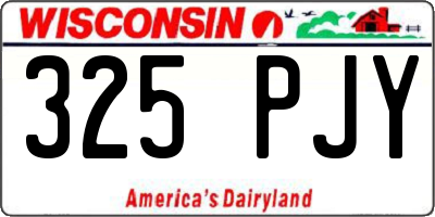 WI license plate 325PJY