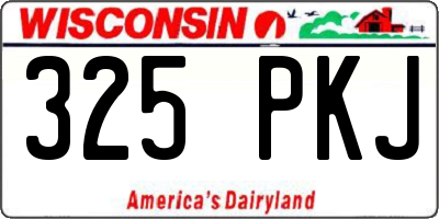 WI license plate 325PKJ