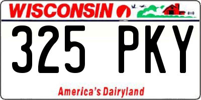 WI license plate 325PKY