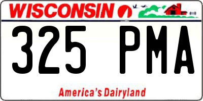 WI license plate 325PMA