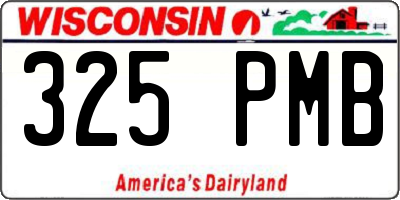 WI license plate 325PMB