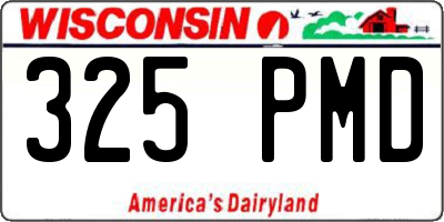 WI license plate 325PMD