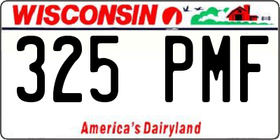 WI license plate 325PMF