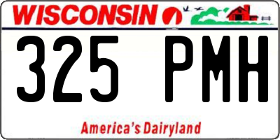 WI license plate 325PMH