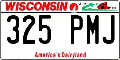 WI license plate 325PMJ