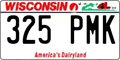WI license plate 325PMK