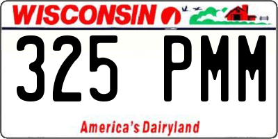 WI license plate 325PMM