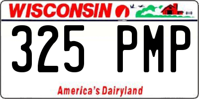 WI license plate 325PMP