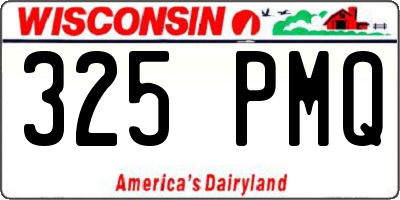 WI license plate 325PMQ