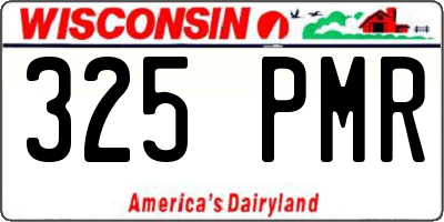 WI license plate 325PMR