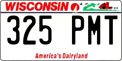 WI license plate 325PMT