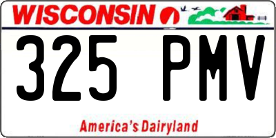WI license plate 325PMV