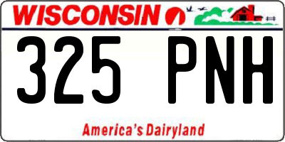 WI license plate 325PNH
