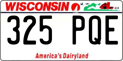 WI license plate 325PQE