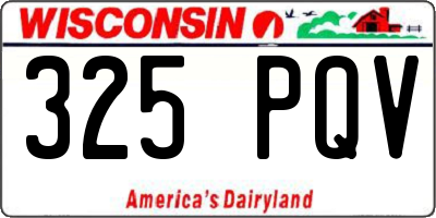 WI license plate 325PQV