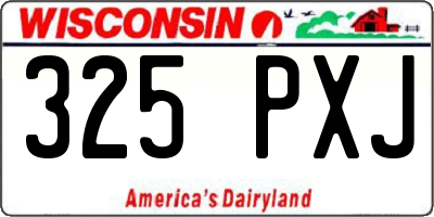 WI license plate 325PXJ