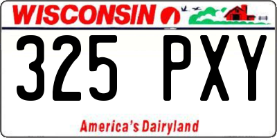 WI license plate 325PXY