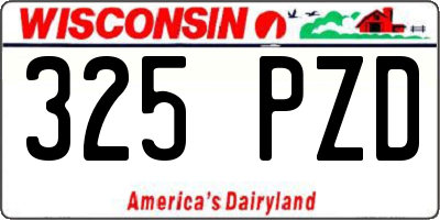 WI license plate 325PZD