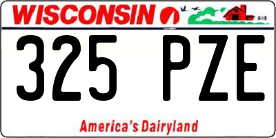 WI license plate 325PZE