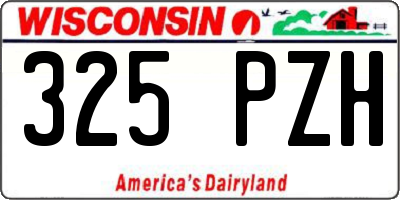 WI license plate 325PZH