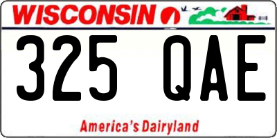 WI license plate 325QAE