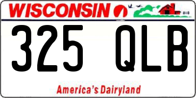 WI license plate 325QLB