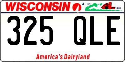 WI license plate 325QLE