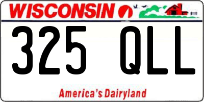 WI license plate 325QLL