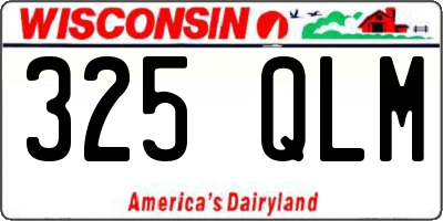 WI license plate 325QLM