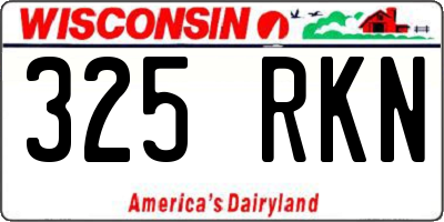 WI license plate 325RKN