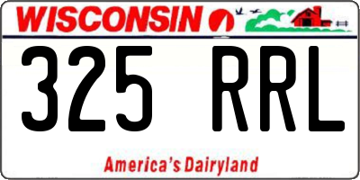 WI license plate 325RRL