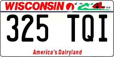 WI license plate 325TQI